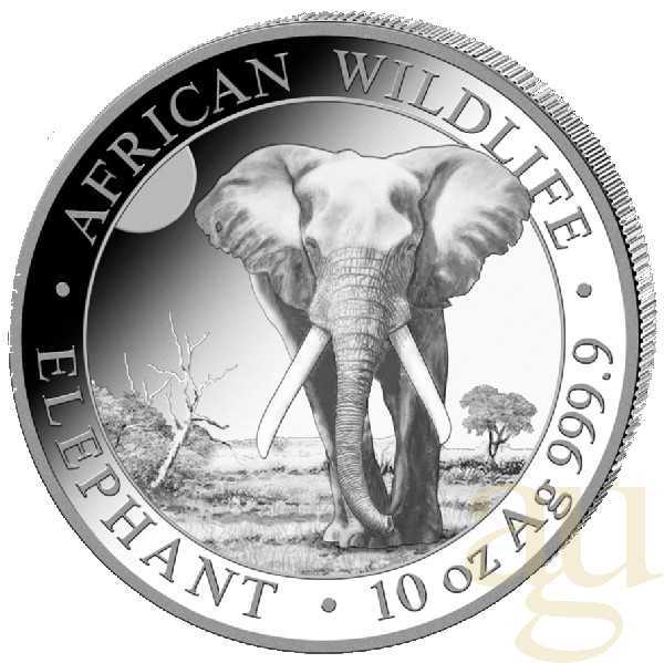 10 Unzen Silbermünze Somalia Elefant 2025
