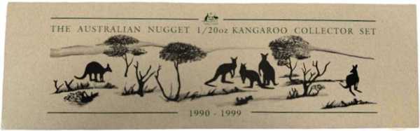 10x 1/20 Goldmünzen Australien Känguru - Collector Set 1990 - 1999