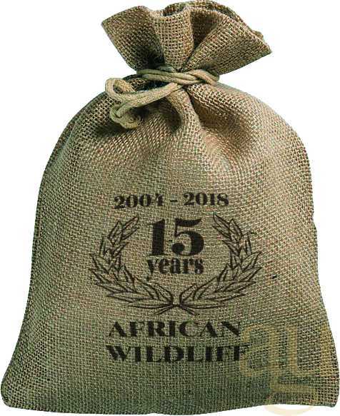 1 Kilogramm Silbermünze Somalia Elefant 2018 - 15 Jahre Jubiläum