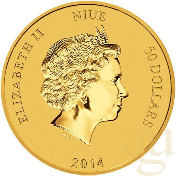 1/4 Unze Goldmünze Niue Schildkröte 2015