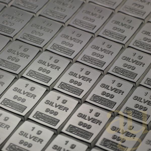 100 x 1g Silber Tafelbarren - Combibarren