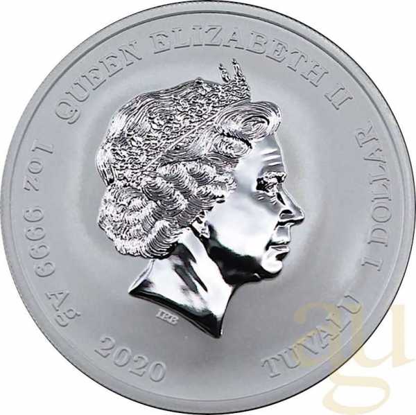 1 Unze Silbermünze Tuvalu - Gods of Olympus - Zeus 2020