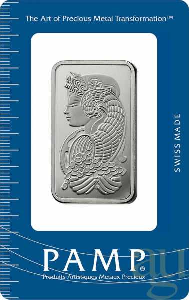 31,1 Gramm Platinbarren PAMP Fortuna