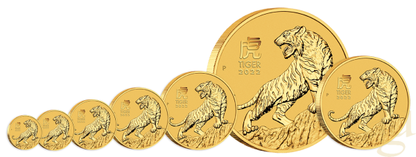 1/20 Unze Goldmünze Australien Lunar III Tiger 2022