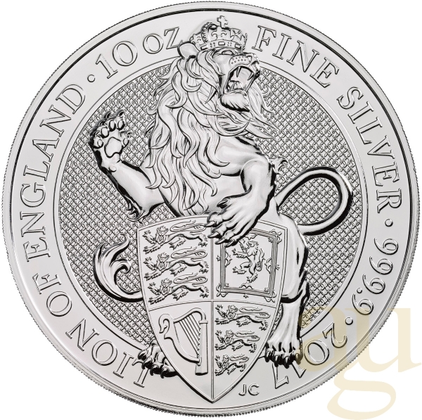 10 Unzen Silbermünze Queens Beasts Lion 2017