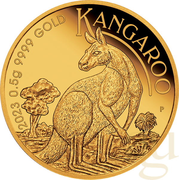 0,5 Gramm Goldmünze Australien Mini Känguru 2023