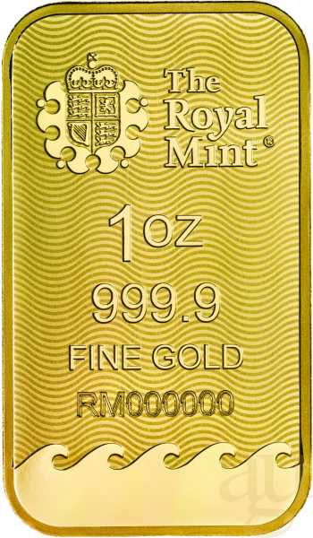 31,1 Gramm Goldbarren The Royal Mint - Britannia