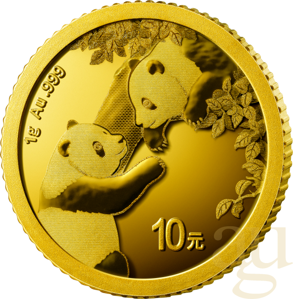 1 Gramm Goldmünze China Panda 2023
