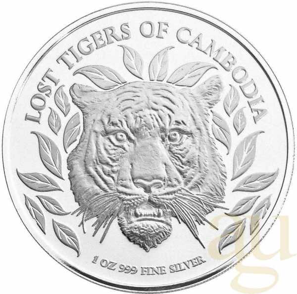 1 Unze Silbermünze Kambodscha Lost Tigers 2022