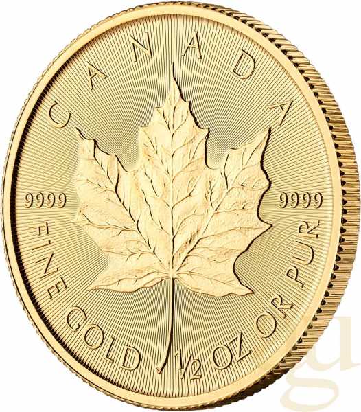 1/2 Unze Goldmünze Maple Leaf 2022