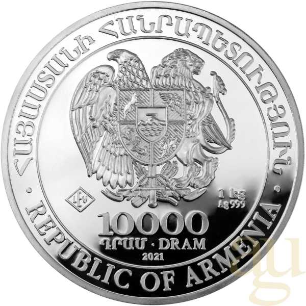 1 Kilogramm Silbermünze Armenien Arche Noah 2021