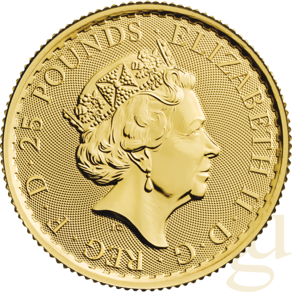 1/4 Unze Goldmünze Britannia 2023 - Queen Elisabeth