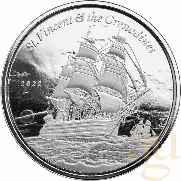 1 Unze Silbermünze EC8 St. Vincent & The Grenadines - Warship 2022