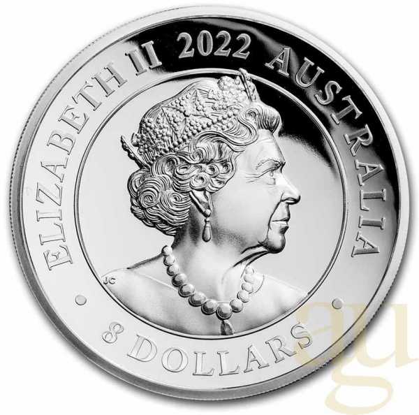 5 Unzen Silbermünze Australien Schwan 2022 - High Relief - polierte Platte