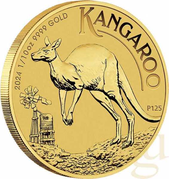 1/10 Unze Goldmünze Australien Känguru 2024