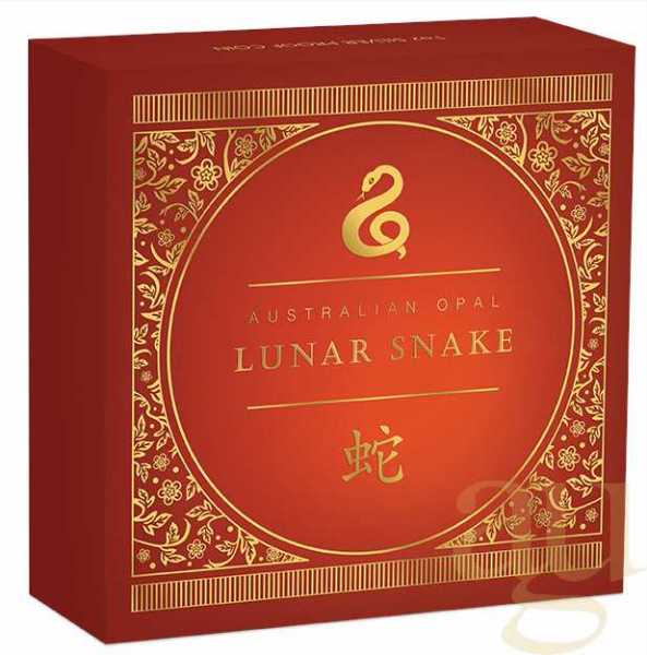 1 Unze Silbermünze Australien Lunar III Opal Schlange 2025 - polierte platte
