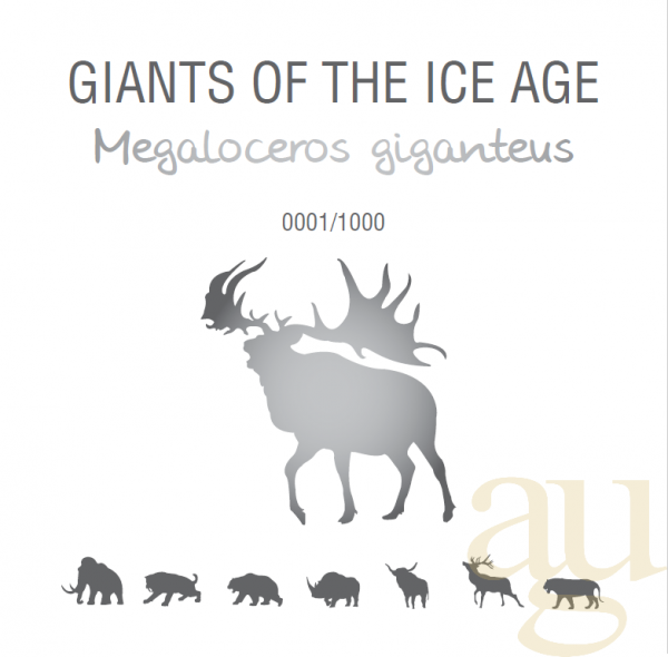 1 Kilogramm Silbermünze Giganten der Eiszeit - Riesenhirsch 2019