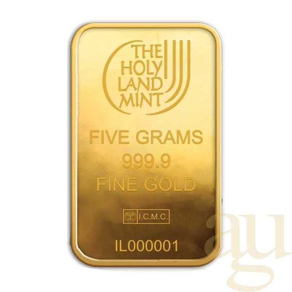 5 Gramm Goldbarren The Holy Land Mint - Dove of Peace