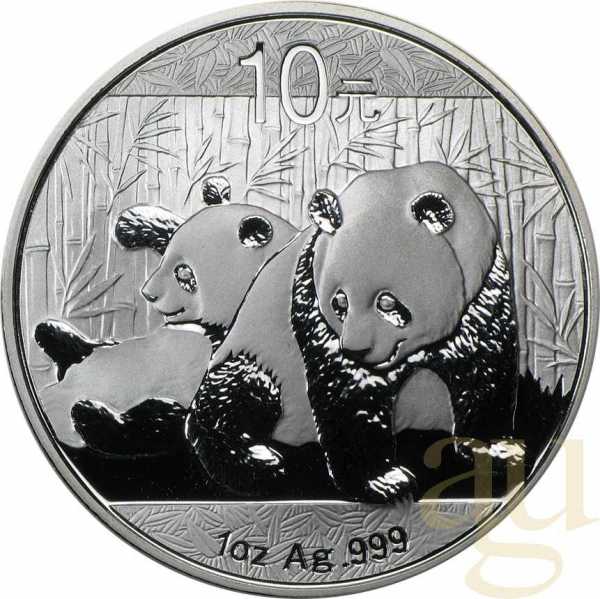 1 Unze Silbermünze China Panda 2010