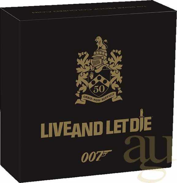 1 Unze Silbermünze Tuvalu James Bond 007 - Live and Let Die - coloriert - proof 2023