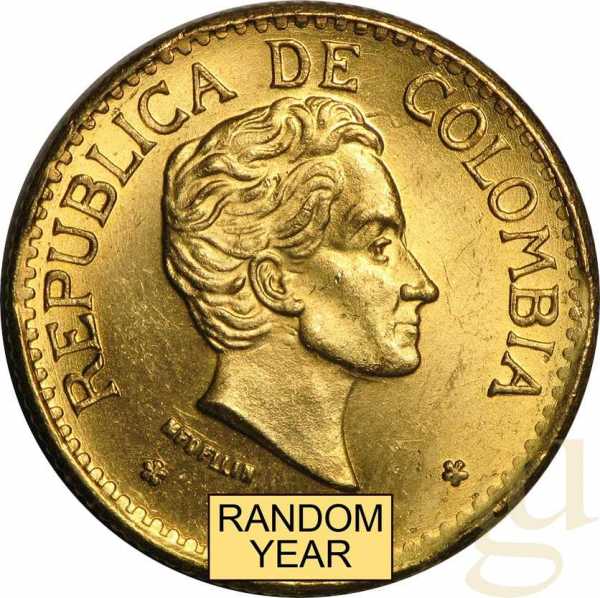 5 Pesos Goldmünze Kolumbien