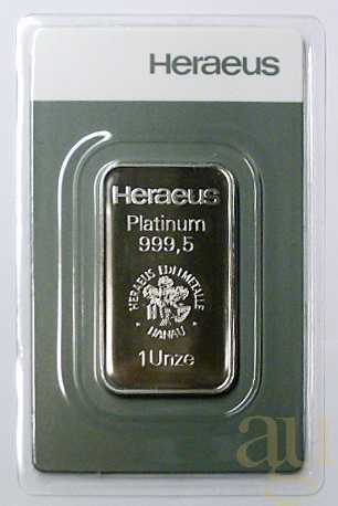 31,1 Gramm Platinbarren Heraeus