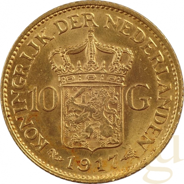 10 Gulden Goldmünze Wilhelmina