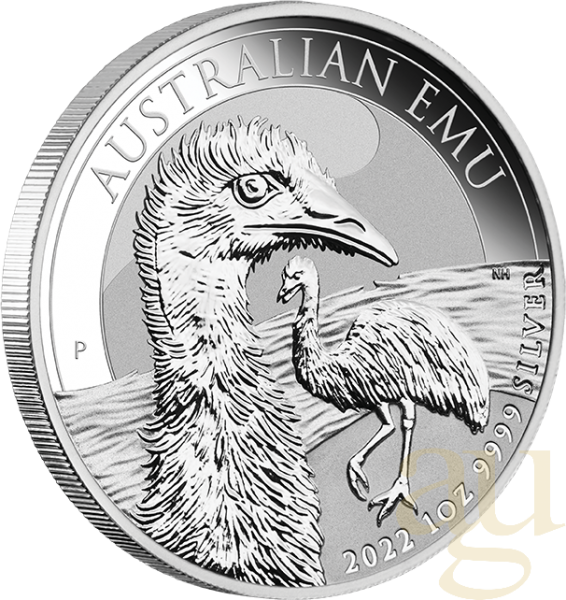 1 Unze Silbermünze Australien Emu 2022