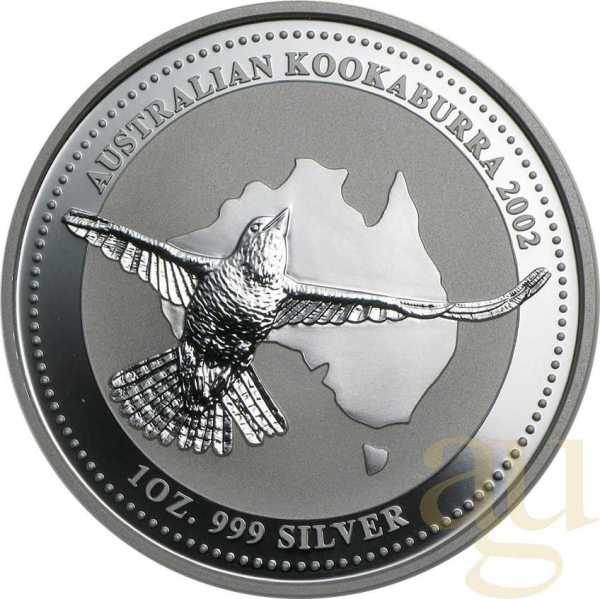 1 Kilogramm Silbermünze Australien Kookaburra 2002