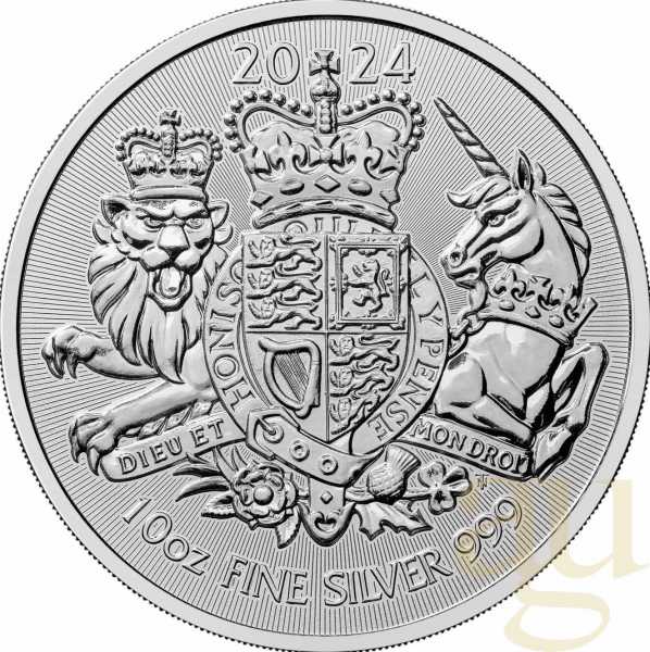 10 Unzen Silbermünze Großbritannien Royal Arms 2024