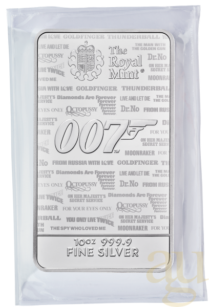 10 Unzen Silberbarren The Royal Mint - James Bond 007 - No Time To Die