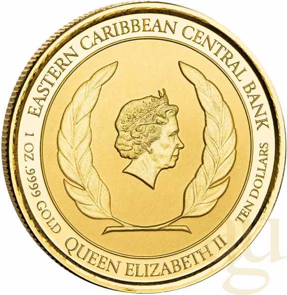 1 Unze Goldmünze EC8 Dominica - Mountain Chicken 2022