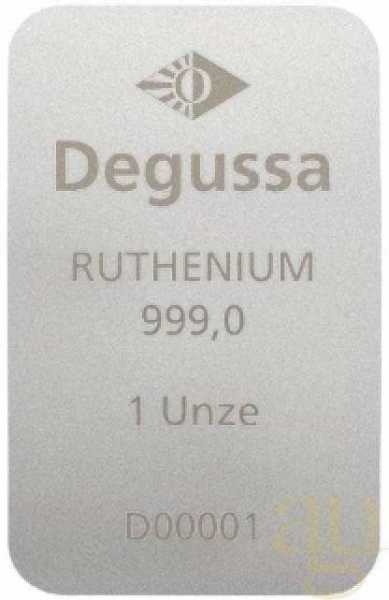1 Unze Rutheniumbarren