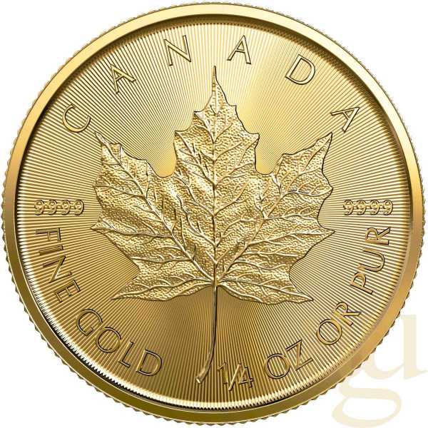 1/4 Unze Goldmünze Maple Leaf 2022