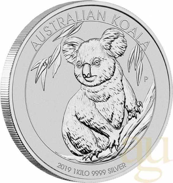 1 Kilogramm Silbermünze Australien Koala 2019