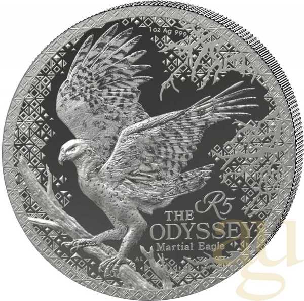 1 Unze Silbermünze Südafrika Odyssey of the Sky Martial Eagle 2026 - polierte Platte