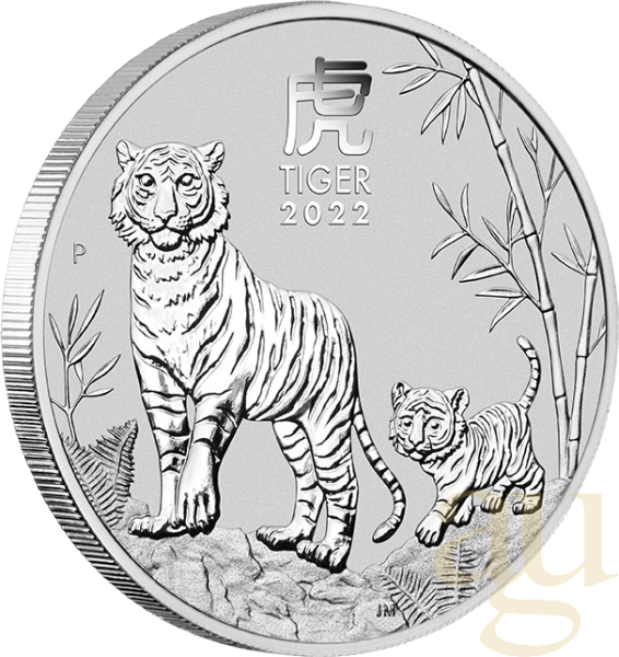 1 Kilogramm Silbermünze Australien Lunar III Tiger 2022