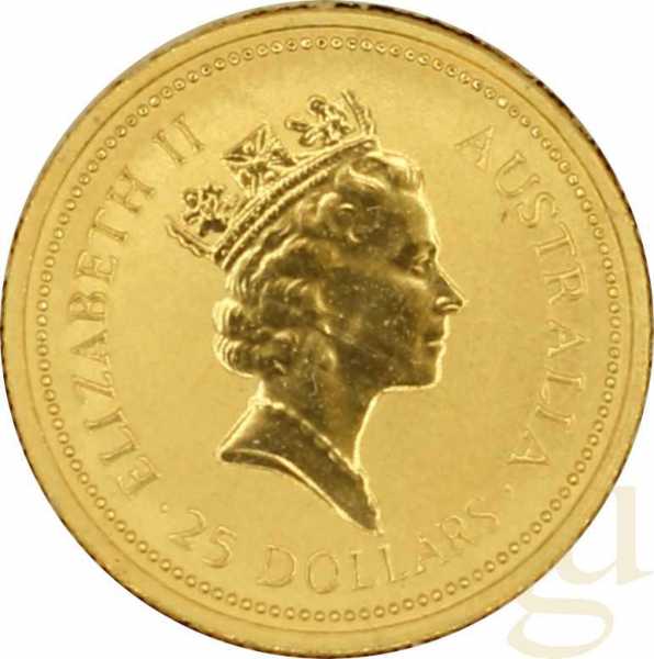 1/4 Unze Goldmünze Australien Nugget 1989