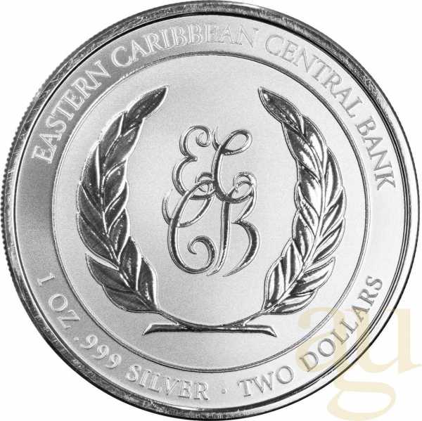 1 Unze Silbermünze EC8 Dominica - Delfin 2023