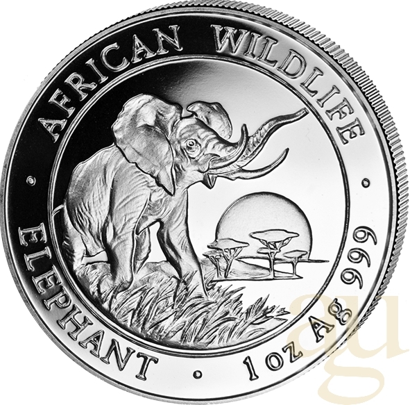 1 Unze Silbermünze Somalia Elefant 2009