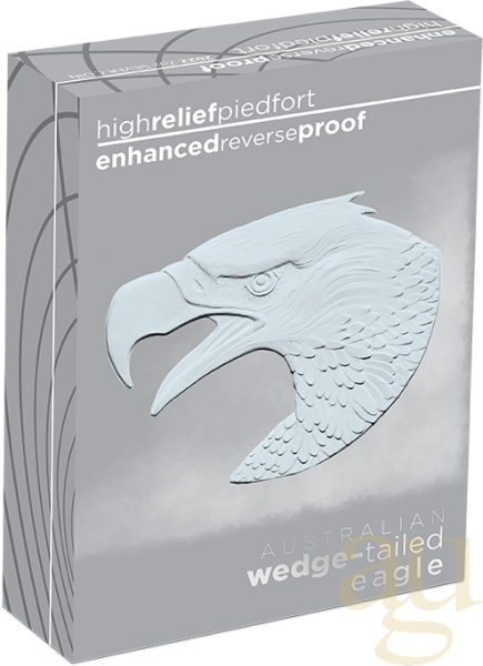 2 Unzen Silbermünze Australien Wedge Tailed Eagle 2022 - Piedfort Reverse Proof High Relief