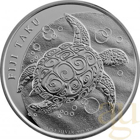 5 Unzen Silbermünze Fiji Taku Schildkröte 2013