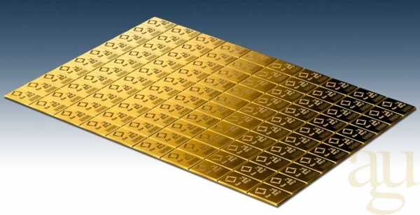 100 x 1g Gold Combibarren / Goldtafel / Tafelbarren