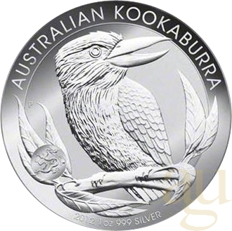1 Unze Silbermünze Australien Kookaburra 2012 - Privy Mark Drache