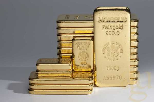 250 Gramm Goldbarren Heraeus