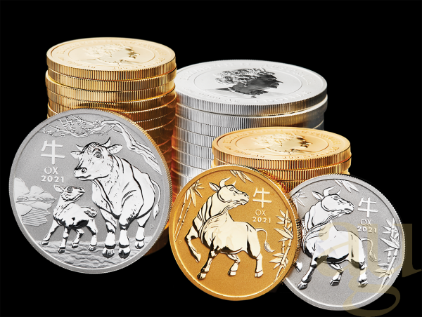 1 Unze Silbermünze Australien Lunar III Ochse 2021