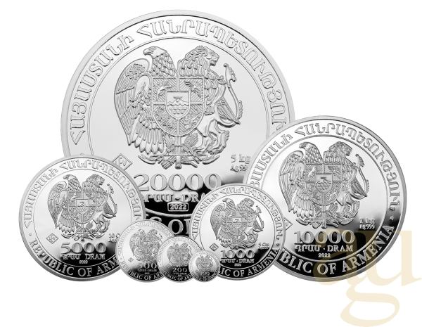 1 Unze Silbermünze Armenien Arche Noah 2022