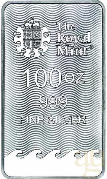 100 Unzen Silberbarren The Royal Mint - Britannia