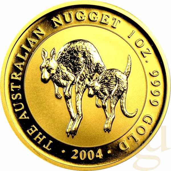 1 Unze Goldmünze Australien Känguru 2004