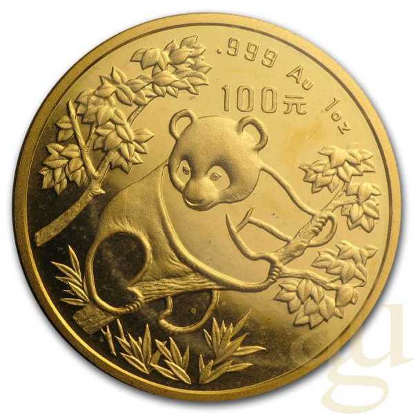 1/2 Unze Goldmünze China Panda 1992